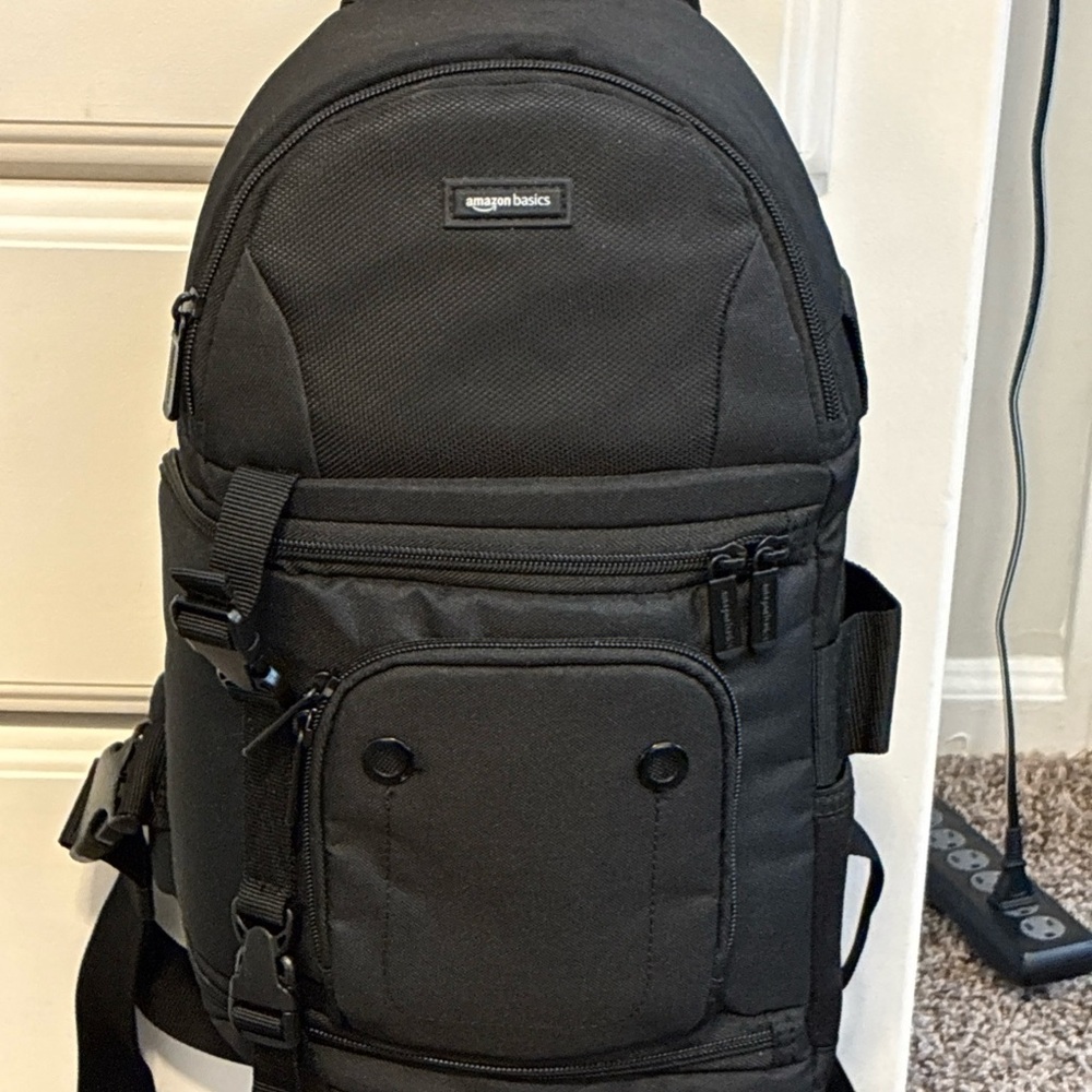 Amazon Basic Camera Sling Backpack Ergonomic and padded strap